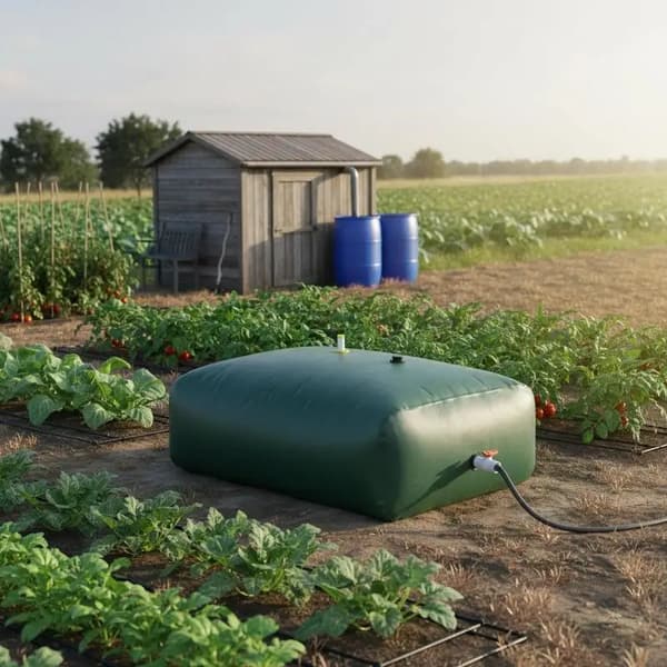 Vandtank, 2100 liter kapacitet, holdbart PVC-materiale,Grøn