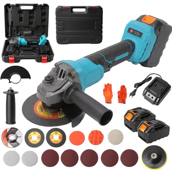 Vinkelslip, Borstlös Motor, Variabel Hastighet, 2 BATTERI, EU-a