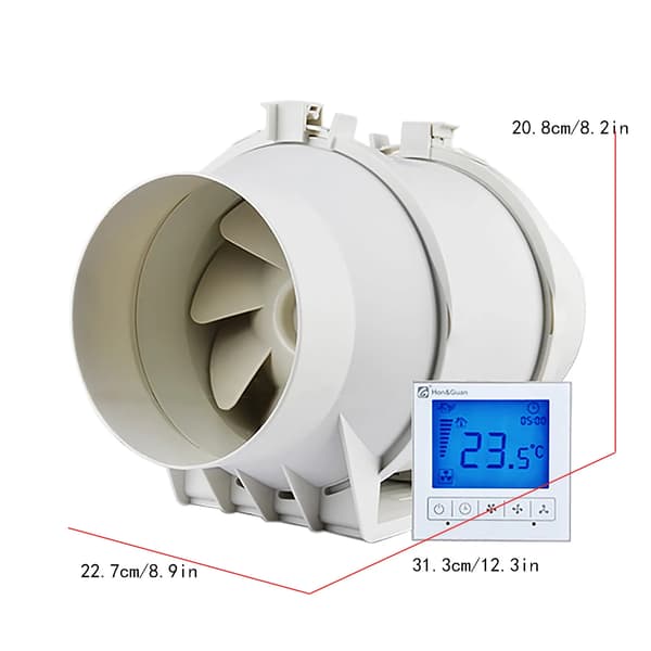 Afbudsventilator, Stille Drift, Timerfunktion,HVID