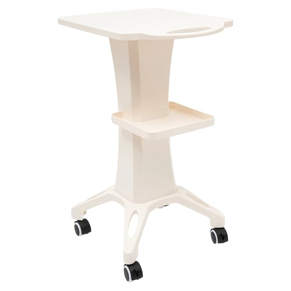 Salonvogn, ABS-materiale, 4 hjul med bremser,HVID