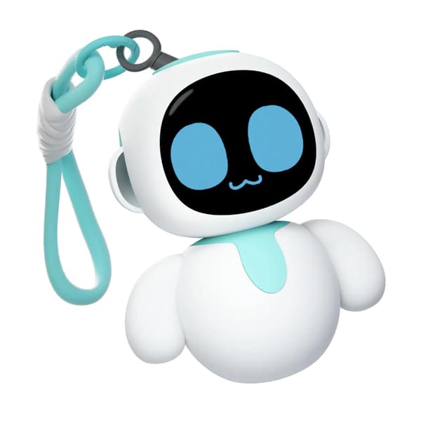 AI-röstrobot, interaktiva samtal, känslomässig LED-display,Blå