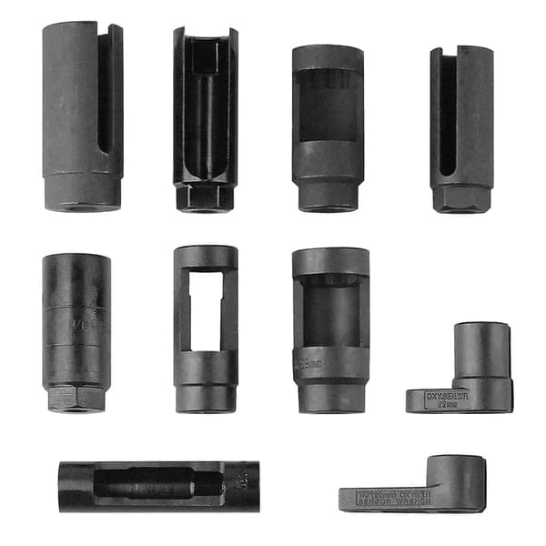 Oxygen Sensor Socket Værktøjssæt, 10 Stykker, Holdbart Krom-Vanadium Stål,10Pcs med etui