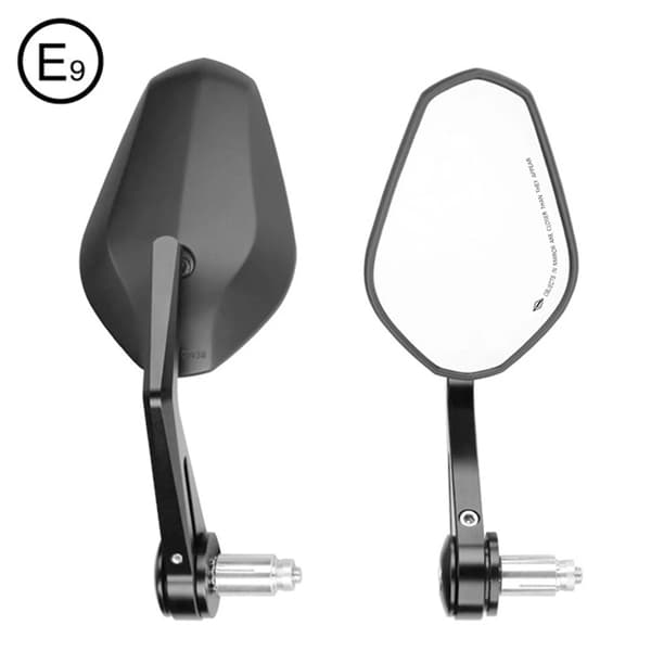 Motorcykel Side Spejl, 360° Justerbart, Holdbart Aluminium,Kvadrat