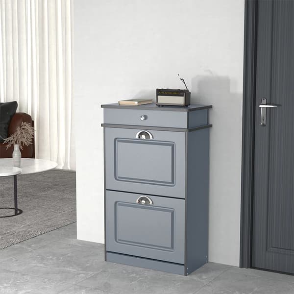 Sko skåp, Kompakt design, Elegant förvaringslösning,GRÅ