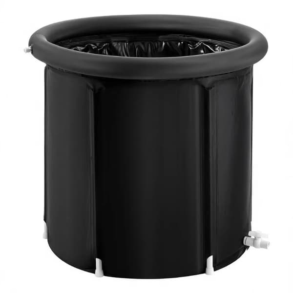 Oppustelig Badekar, 290L Kapacitet, Bærbart Design,sort