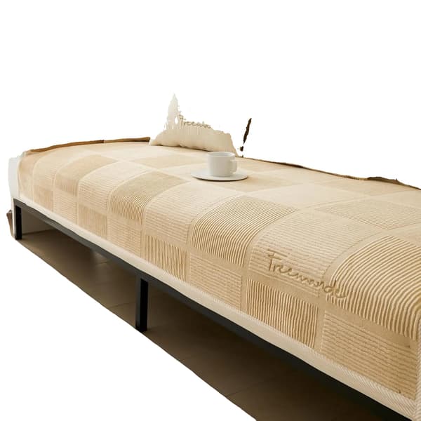 Plush Sofföverdrag, Premium Enstycksdesign, Lättskött,Mörk khaki, 90*160cm