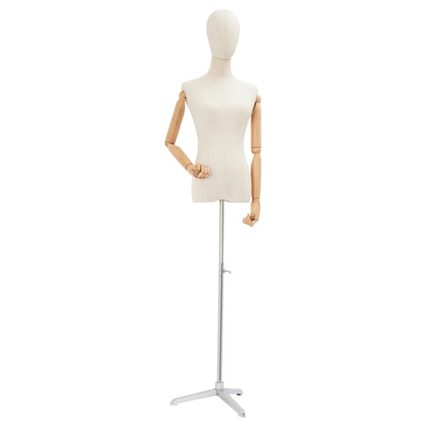 Mannequinställning, Justerbar Höjd, Flexibla Armar,Silverstödstång