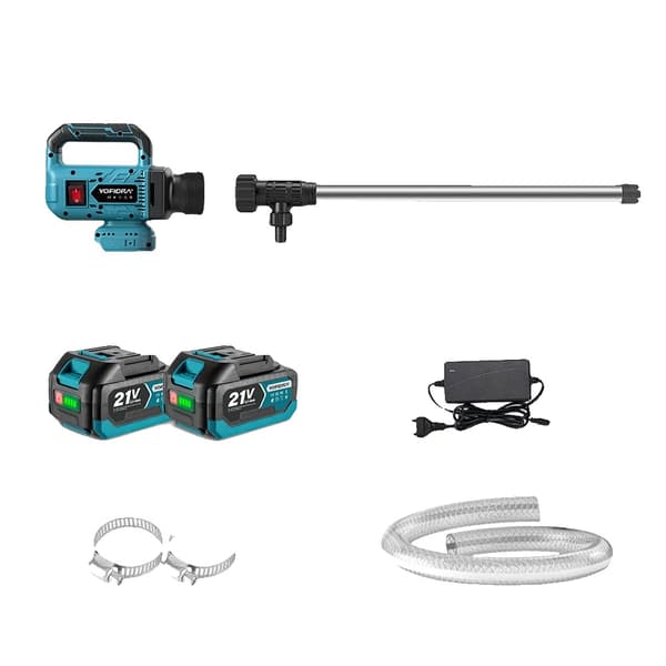Vattenöverföringspump, borstlös motor, hög flödeshastighet,2xBatteri Set