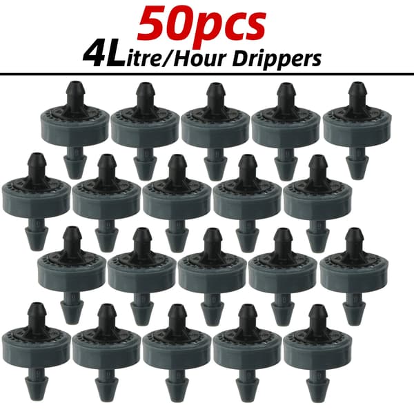 Droppbevattningssystem, Justerbar Längd, Effektiv Vattning,4L Droppare 50st