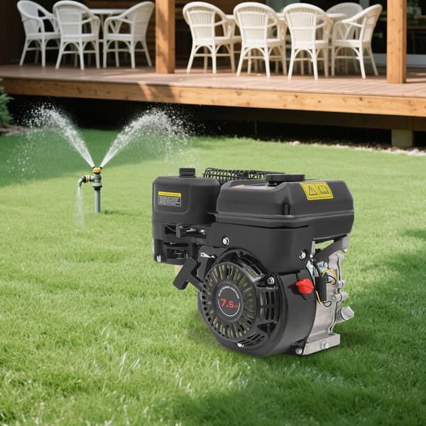Benzinmotor, 7,5HK Effekt, 212CC Slagvolumen,sort