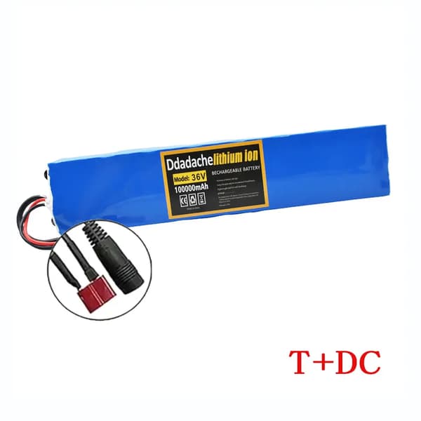 Batteripack, 100Ah kapacitet, Smart BMS-skydd,lanmi T-plugg DC