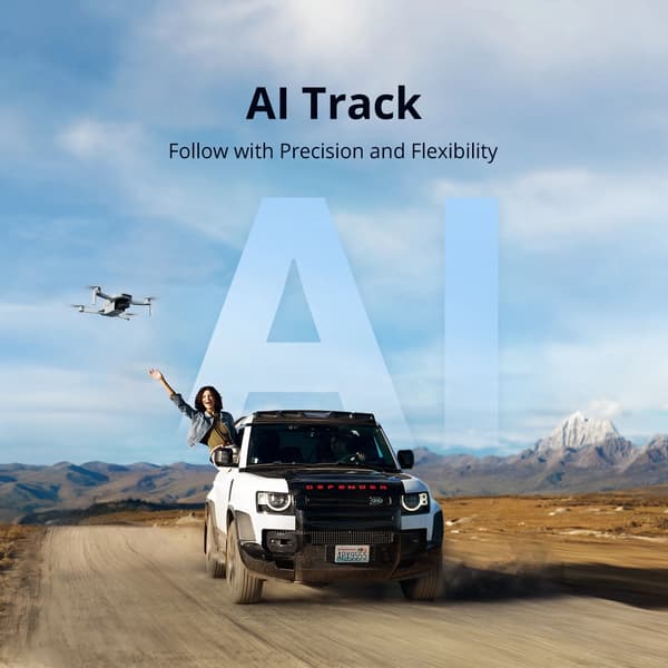 Drone, 4K UHD -video, tekoälyseurantatoiminto, Fly More Combo