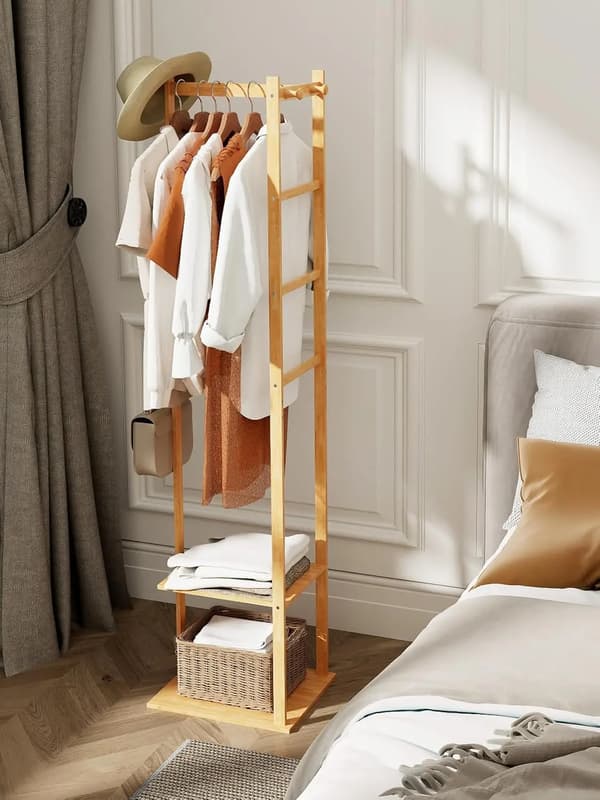 Kappeholder, Bambusmateriale, Pladsbesparende Design,Primær farve