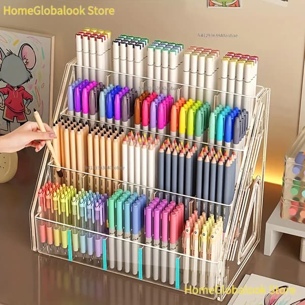Penneholder, Multi-kompartment, Moderne Design,4 Lag 20 Gitter