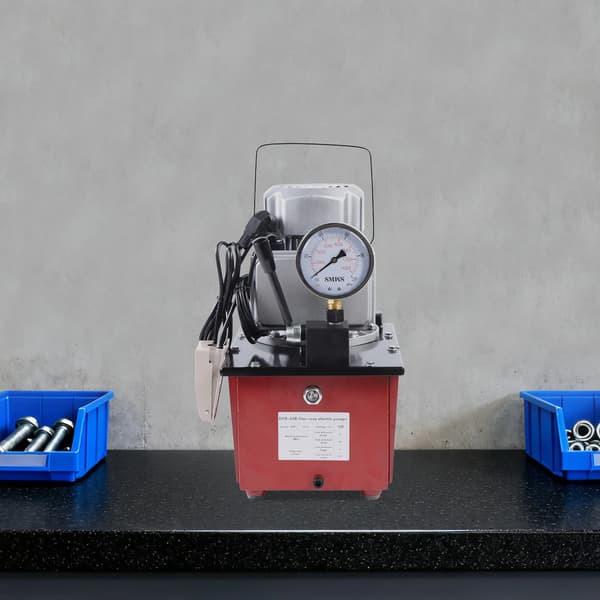 Elektrisk hydraulisk pump, manuell ventiloperation, högtryckskapacitet,Röd
