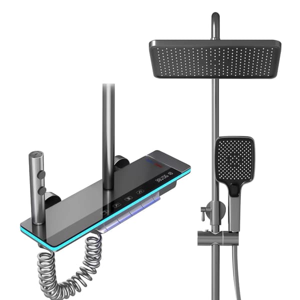 Bruserarmatur System, Digital Temperaturvisning, Vandkraftgenerering,grå