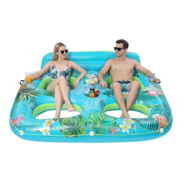 Pool Float, Inbyggd Kylare, Hållbar Design,Blå