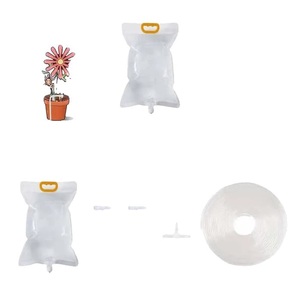 Växtbevattningspåse, Justerbar Dropphastighet, Hållbart Plastmaterial,2 m 2 regulator