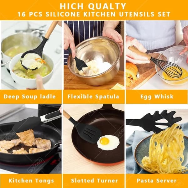 Køkkenkniv Sæt, Ergonomisk Design, Multifunktionelle Tilbehør,19PCS