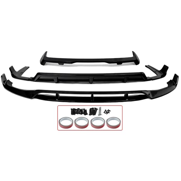 Karosserikit, Kompatibel med BMW X7 G07, Front Splitter, Bageste Diffuser,glans sort