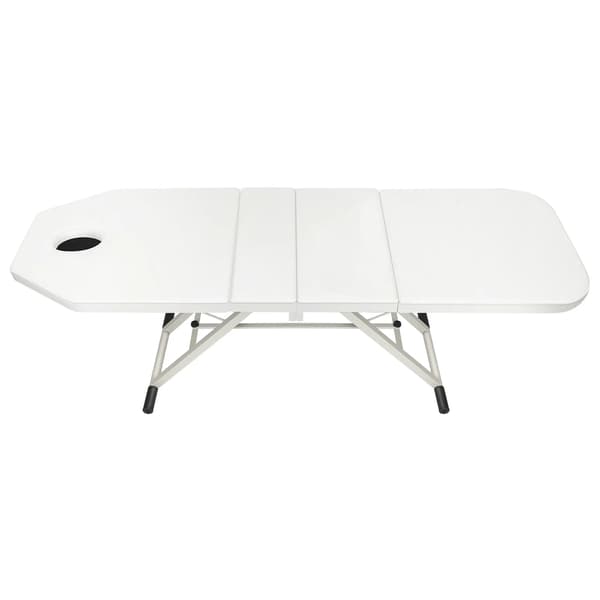 Massagebord, Fällbart, Justerbart Ryggstöd,VIT