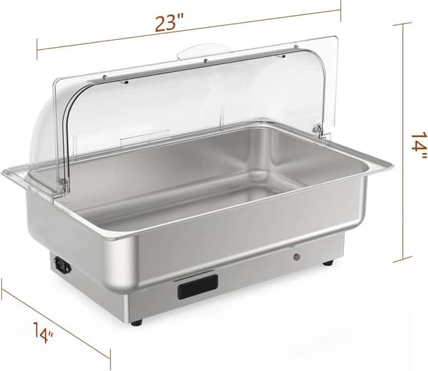 Chafing Dish, Rostfritt Stål Konstruktion, Mångsidig för Bufféer,silver