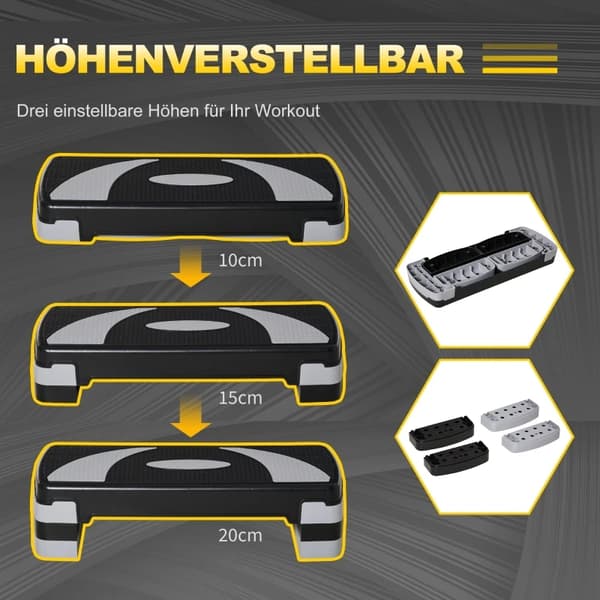Steg, Halkfri Yta, Höjdjusterbar, Mått 80x31 cm, Stöder 150 kg, Lättviktsdesign