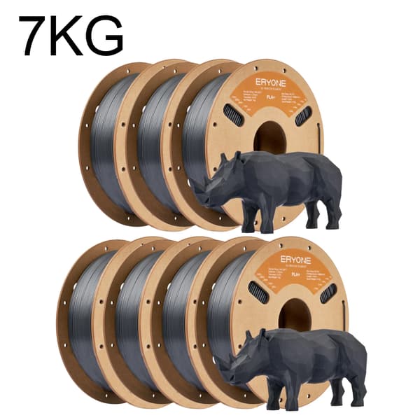 3D-skrivarfilament, PLA-material, 1,75 mm diameter,Grå-7kg