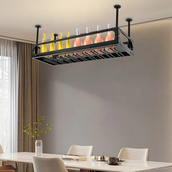 Vinhylla, Robust Konstruktion, Platsbesparande Design,svart