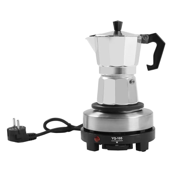 Espressomaskin, 500W Effekt, Justerbar Temperatur,Silver