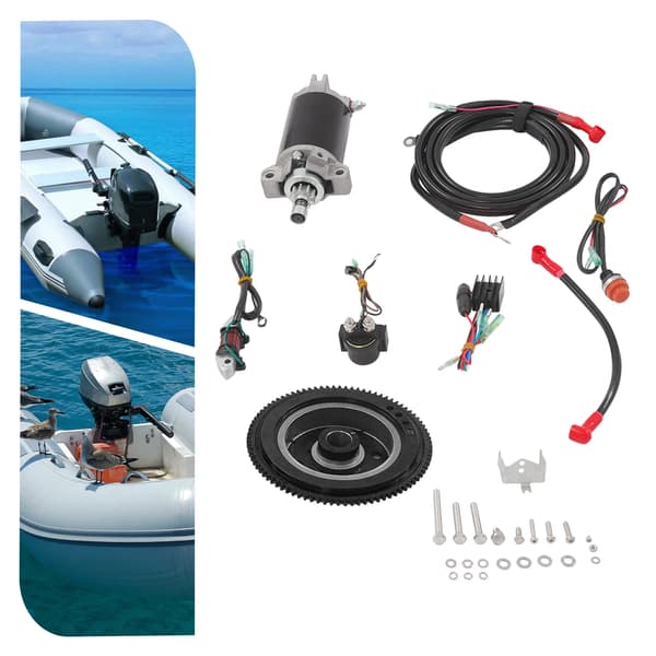 Udenbords motor startpakke, elektrisk start, komplette komponenter,sort