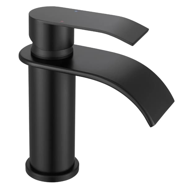 Vaskeskuffe, Moderne Vandfald Design, Holdbart Rustfrit Stål,Sort, G3/8-b, Rustfrit stål-b