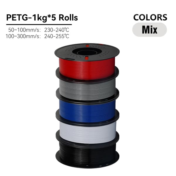3D-printer filament, PETG-material, 1,75 mm diameter,5KG PETG Mix A