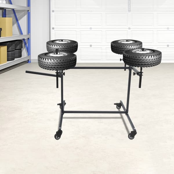 Fälgmålningsställ, Justerbara koner, 360° Rotation,svart