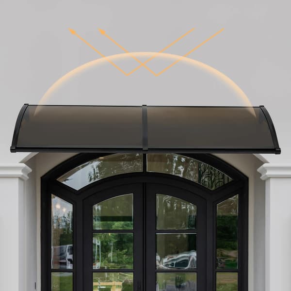 Ark Rainshed, Holdbart Aluminiumlegering, Moderne Design,sort, 200X60cm