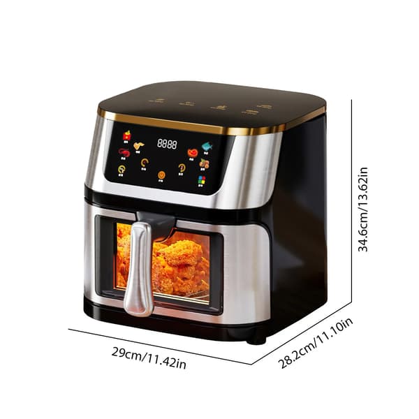 Luftfritös, Digital Touch Control, Nonstick Matlåda,EU, 8L