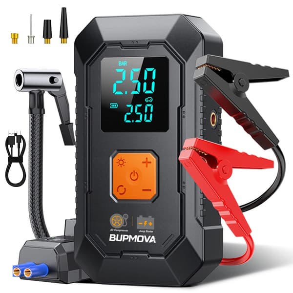 Bilstartare, Integrerad Luftkompressor, Nödkraftbackup, 92.5wh 25000mah-a