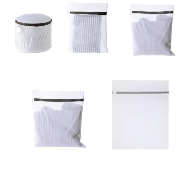 Vaskepose, Holdbar Dacron, Alsidig Mesh Design,Grå-a, S-30x40cm