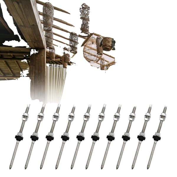 Solpanelmonteringsbeslag, Rustfrit Stål Konstruktion, Nem Installation,10 PCS