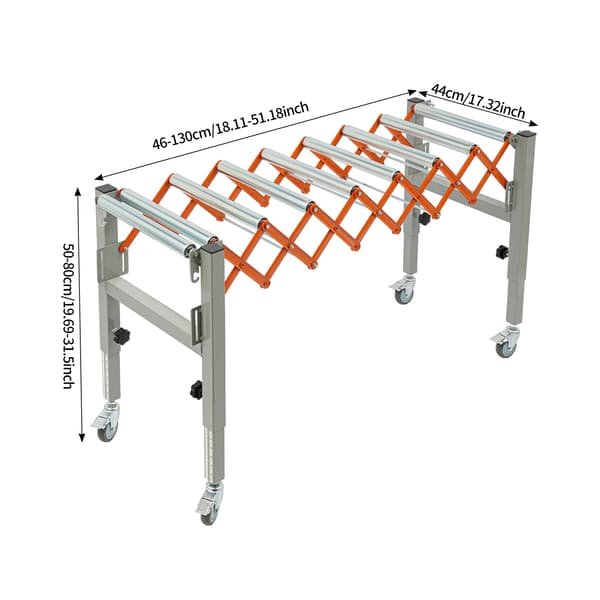 Transportbord, Justerbar Längd, Robust Design,Apelsin