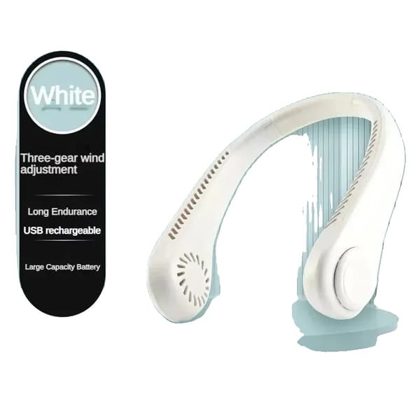 Køleventilator, Bladfri Design, 3 Hastighedsindstillinger,HVID