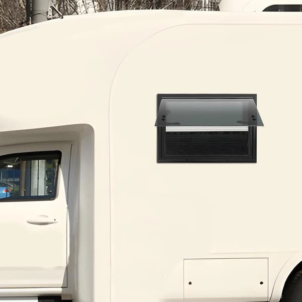 RV-vindue, integreret insektnet, nem installation,sort