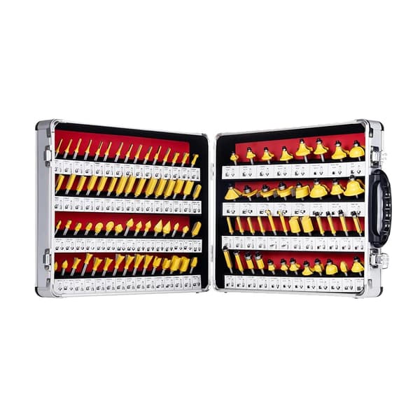 Router Bitsæt, 100 Stykker Tungsten Carbide, Holdbare Træbearbejdningsværktøjer,100Pcs Sæt