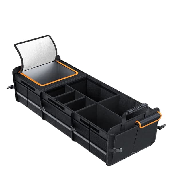 Bagagerumsorganisator, Multi-kompartment Opbevaringsboks, Isoleret Design,sort