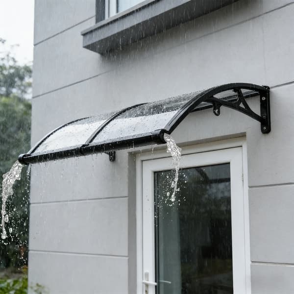 Regnkanopy, Holdbart Aluminiumlegering, Alsidig Installation,sort