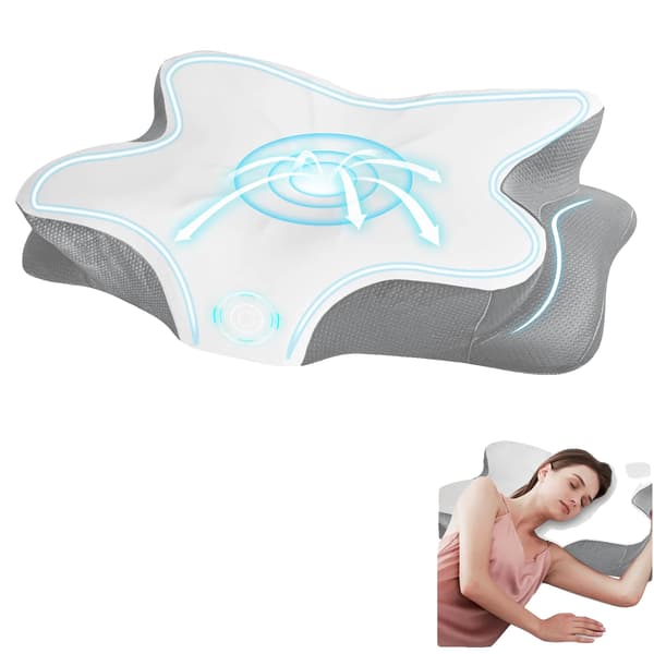 Nackkudde, Minnesskum, Ergonomisk Fjärilsdesign,Vit