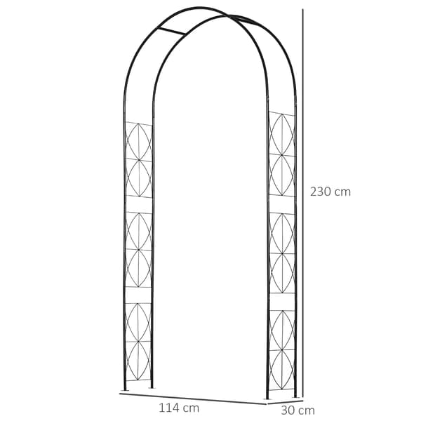 Trädgårdsbåge, Hållbar Metalldesign, Idealisk för Klätterväxter, Svart