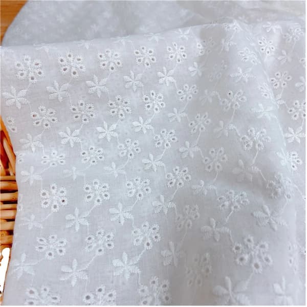Spetstyg, Broderad Design, Andningsbart Material,45cm X 130cm-c, Gardenia
