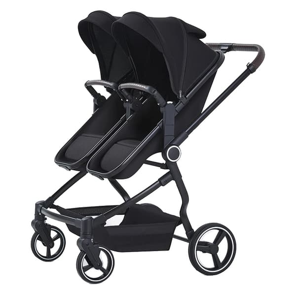 Tvillingvagn, Vändbara säten, Fällbar design,S600D-SVART