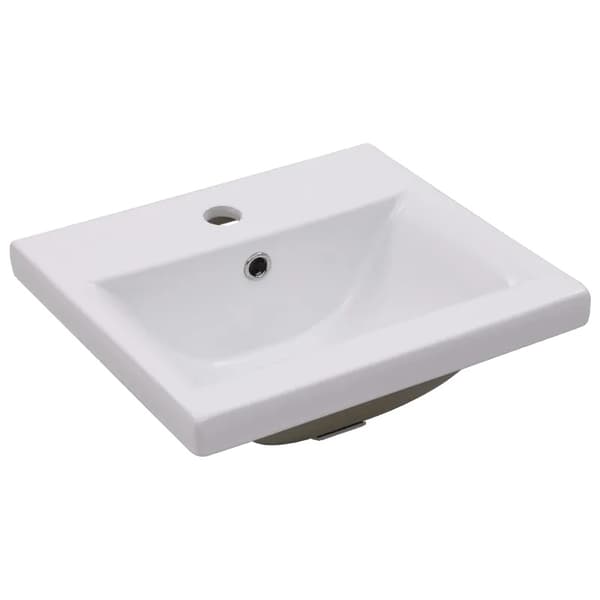 Tvättställ, Keramiskt Material, Platsbesparande Design,VIT